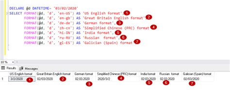 format numbers sql
